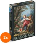 D-Toys Set 2 x Puzzle 1000 Piese D-Toys, Jean Honore Fragonard, Blind Man's Bluff (OTD-2xTOY-72702-01) Puzzle