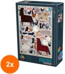 D-Toys Set 2 x Puzzle 500 Piese, D-Toys, Animale Domestice, Kurti Andrea (OTD-2xTOY-74348-01) Puzzle