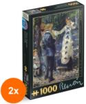 D-Toys Set 2 x Puzzle 1000 Piese D-Toys, Pierre-Auguste Renoir, The Swing/Leaganul (OTD-2xTOY-66909-03) Puzzle