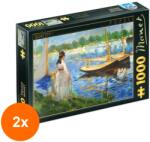 D-Toys Set 2 x Puzzle 1000 Piese D-Toys, Edouard Manet, The Banks of the Seine at Argenteuil (OTD-2xTOY-73068-05) Puzzle