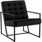 PAAL Avon bársony lounge fotel fém lábbal fekete 321208