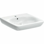 Geberit Selnova Comfort akadálymentes kerámia mosdó 55x55 cm túlfolyóval, fehér 501.461. 00.7 (501.461.00.7) - szaniteresklimacenter