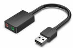 Vention USB-A 2.0/M -> 2*3, 5mm/F (külső, fekete), 0, 15m, hangkártya (CDYB0)