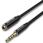 Vention 3.5mm jack/M -> 3.5mm/F , (hosszabbító, audio, fekete), 10m, kábel (BHCBL)