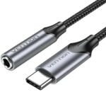 Vention USB-C/M -> 3.5mm/F , (fülhallgató, alu, szürke), 1m, kábel (BGMHF)