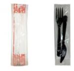 Bunzl-Eldobható termékek Csomagolt 2+1 műanyag Evőeszközkészlet (kés, villa, 2rtg szalvéta)