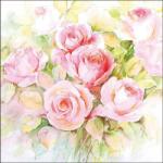 Ambiente Watercolour roses papírszalvéta 33x33cm, 20db-os