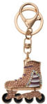 Clayre & Eef Fém kulcstartó, görkorcsolya, arany színű üveggyönggyel (JZKC0134)