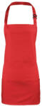 Premier COLOURS nyakba akasztható rövid kötény tablettartó zsebbel PR159, Red