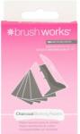 Brushworks Șervețele de față matifiante cu cărbune, 100 buc. - Brushworks Charcoal Blotting Papers 100 buc