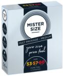 MISTER SIZE Prezervative din latex, mărimea 53-57-60, 3 buc - Mister Size Test Package Medium Pure Fell Condoms 3 buc