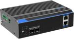  Ipari kapcsoló 2 Gigabit HPoE port, 2 SFP/RJ45 uplink port - UTEPO (UTP7202GE-POE)