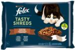 FELIX Tasty Shreds hrană umedă pentru pisici cu rață și curcan în sos 4x80g
