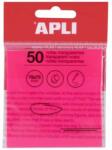 APLI Öntapadó jegyzettömb, átlátszó, vízálló, 75x75 mm, 50 lap, APLI, rózsaszín (LCA19570) - primatinta