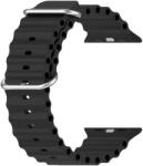 Ricardo Curea pentru Apple Watch, silicon, neagră (pentru carcasele de 42/44/45/49 mm)