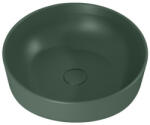 AREZZO design Lorca pultra ültethető porcelán mosdó 42 cm, túlfolyó nélkül, matt zöld AR-146055 (AR-146055)