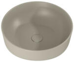 AREZZO design Lorca pultra ültethető porcelán mosdó 42 cm, túlfolyó nélkül, matt beige AR-146054 (AR-146054)