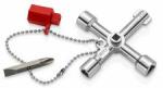 KNIPEX Kapcsolószekrény kulcs multifunkciós 7profil keresztkulcs 2bit 76mm univerzális KNIPEX - 001103 (001103)