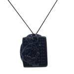  Pandantiv din Obsidian Negru Dragon - 40 x 33 x 12 mm - 1 Buc