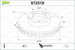 VALEO Disc frana VALEO 672519