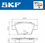SKF fékbetétkészlet, tárcsafék SKF VKBP 90172