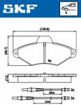 SKF set placute frana, frana disc SKF VKBP 80601 E