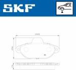 SKF fékbetétkészlet, tárcsafék SKF VKBP 80162 E