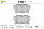 VALEO set placute frana, frana disc VALEO 601057