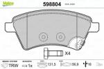 VALEO set placute frana, frana disc VALEO 598804