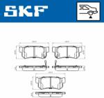 SKF fékbetétkészlet, tárcsafék SKF VKBP 90576 A