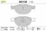 VALEO set placute frana, frana disc VALEO 601136