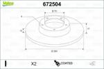 VALEO Disc frana VALEO 672504