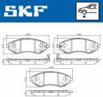 SKF fékbetétkészlet, tárcsafék SKF VKBP 80570 A