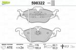 VALEO set placute frana, frana disc VALEO 598322