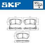 SKF fékbetétkészlet, tárcsafék SKF VKBP 90139 A