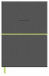 Shkolyaryk Publishing House Naptár, tervezõ, dátum nélküli, A5, vonalas, műbõr borító, SHKOLYARYK "Genius", szürke (SB7102) - tonerprint