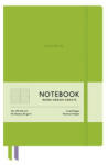 Shkolyaryk Publishing House Jegyzetfüzet, A5, vonalas, 96 lap, keményfedeles, műbőr borító, SHKOLYARYK "Genius", zöld (A5-7128L)