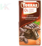 TORRAS kakaóbabtörettel hozzáadott cukor nélkül 75g