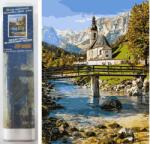 NORIMPEX - Puzzle Pictura cu diamant: Biserica din Ramsau 30x40cm - 1 - 39 piese