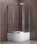 GOBE Cabina de dus 80 x 80 cm, semirotunda, cu sticla de 5 mm, pear, S115, GOBE (20440305)