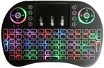 Techstar Tastatura iluminata wireless techstar® i8 rgb play, air mouse, cu touchpad, pentru tv box si mini pc, android tv, smart tv, pc, laptop (SKU2317)