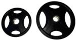 Hiperlion Greutate olimpica cauciucata cu inel MBH 2.5 - 25 Kg / 50 mm