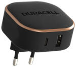 Duracell USB + USB-C Wall Charger 30W - Black