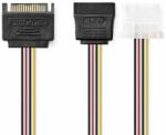Nedis Cablu de alimentare internă | SATA 15-Pin Plug | Molex Socket / SATA 15-Pin Socket | Placat cu aur | 0, 20 m | Rotund | PVC | Multicolor | Pungă de plastic (CCGP73555VA015)