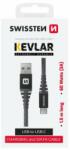 SWISSTEN Cablu de date și încărcare Swissten Kevlar USB/USB-C, 1, 5 m, 60 W, 3A, antracit (71541010)