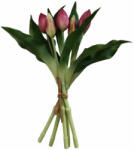 Saska Garden 5 db lila tulipánból álló csokor, 28 cm-es, mint élő tavaszi dísz (com5902431051789)