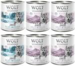 Wolf of Wilderness Wolf of Wilderness JUNIOR - Pachet mixt Wild Hills & Blue River 6 x 800 g: 4xRață vițel, 2xPui somon