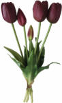 Saska Garden 5 db lila tulipánból álló csokor 40 cm-es, mint élő tavaszi dísz (com5902431047706)