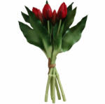 Saska Garden 5 db piros tulipáns csokor 28cm mint élő tavaszi dísz (com5902431051772)