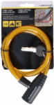 Dunlop spirális kerékpárzár kulcsval 1, 2x65cm - sárga (com5902431042473)